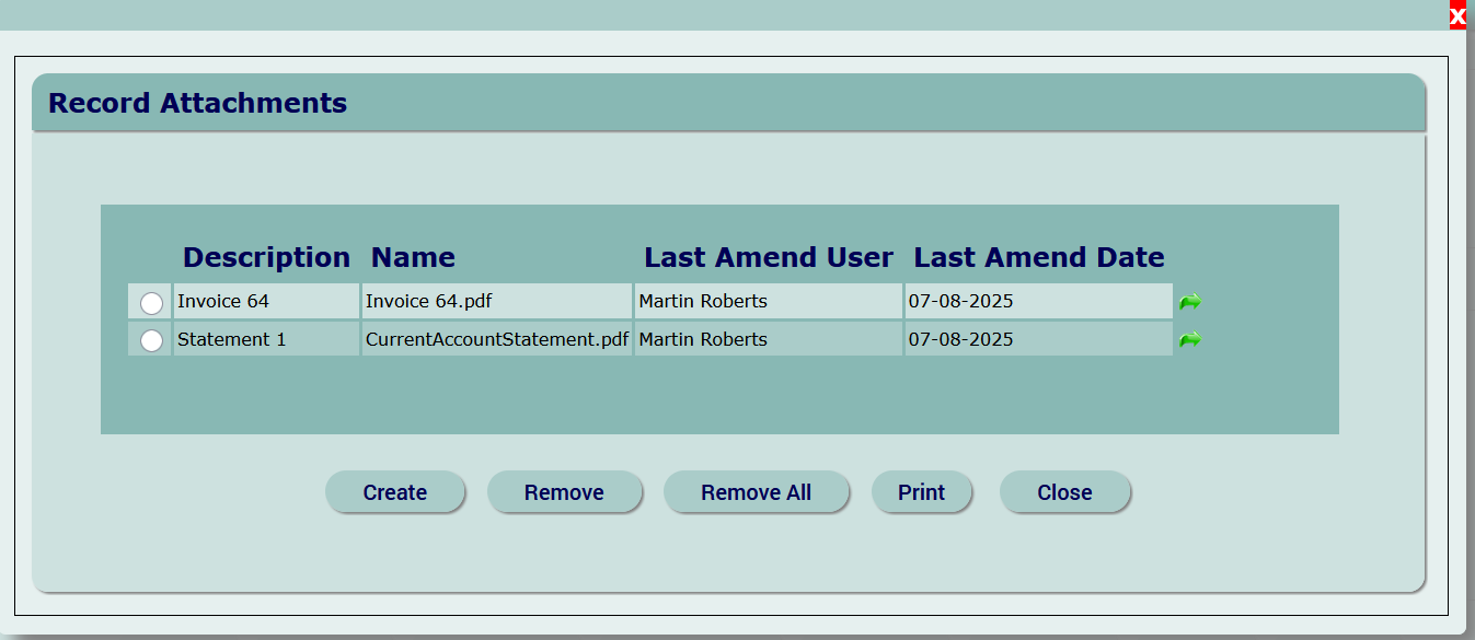 BACI Printing Options - Individual and Group Records